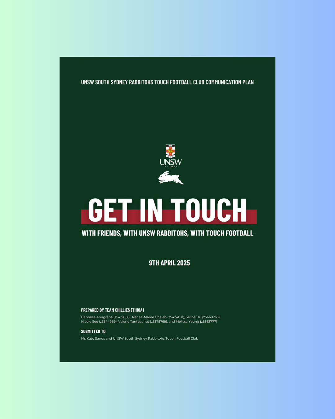 UNSW Rabbitohs — Get in Touch